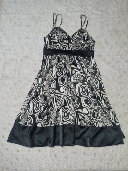 Spiral Pattern Spaghetti Strap Dress