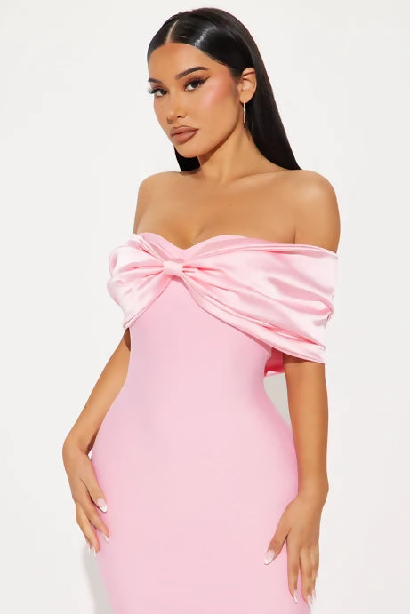 Pretty Privilege Bandage Midi Dress - Pink