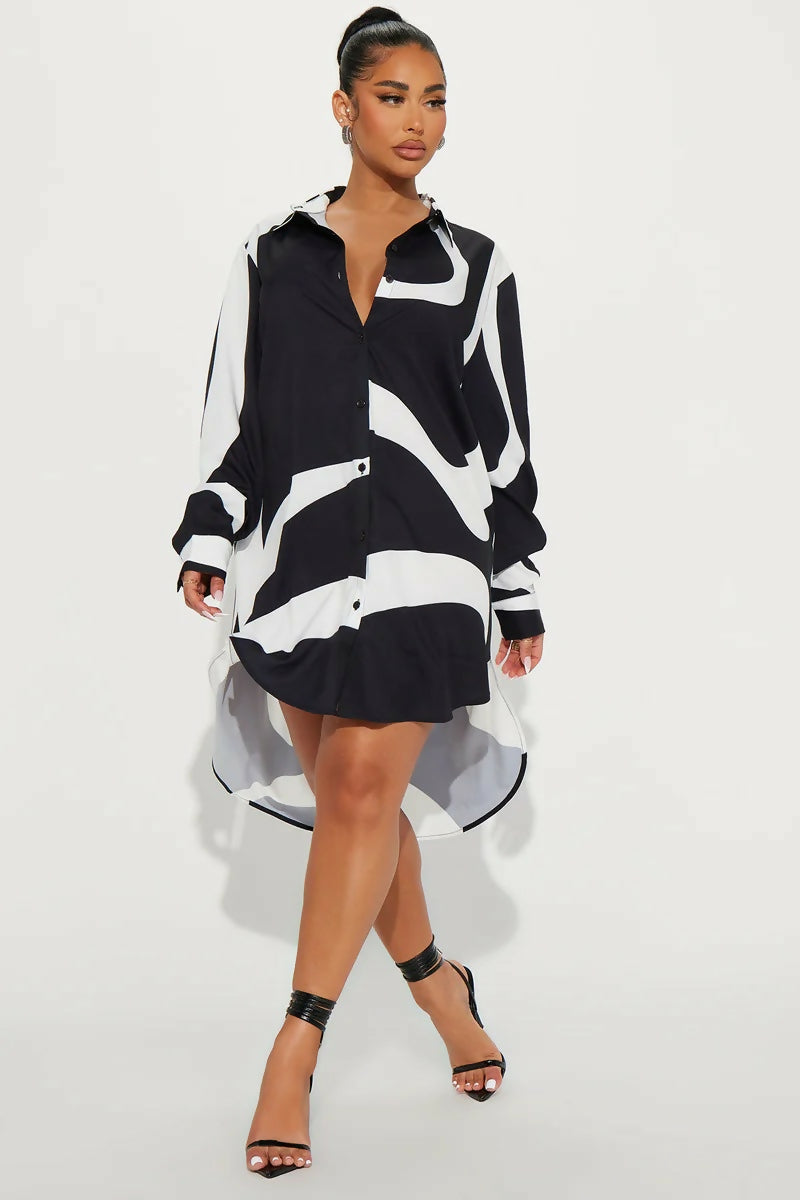 Button Up Shirt Mini Dress