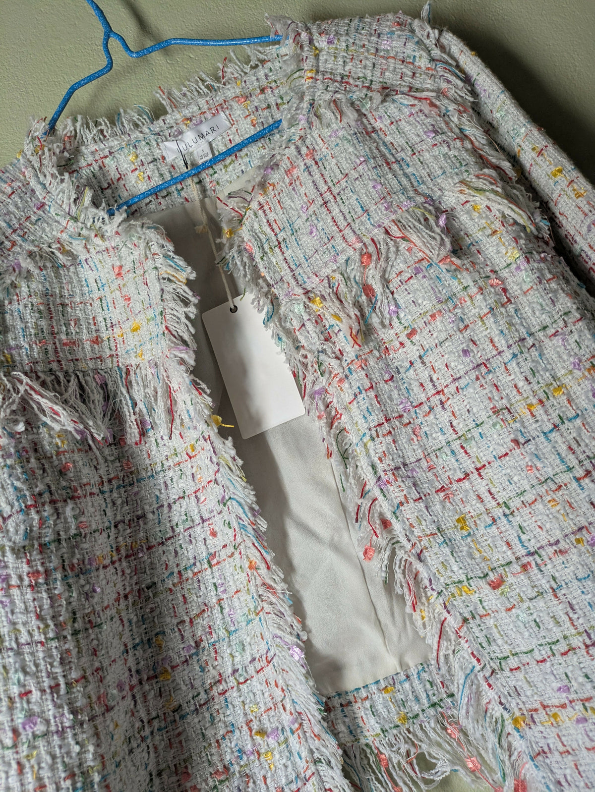 Tweed White Multicolour Blazer