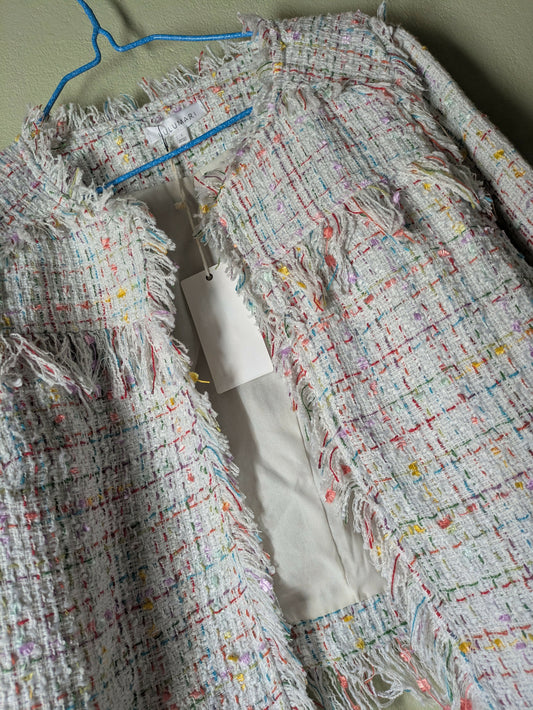 Tweed White Multicolour Blazer
