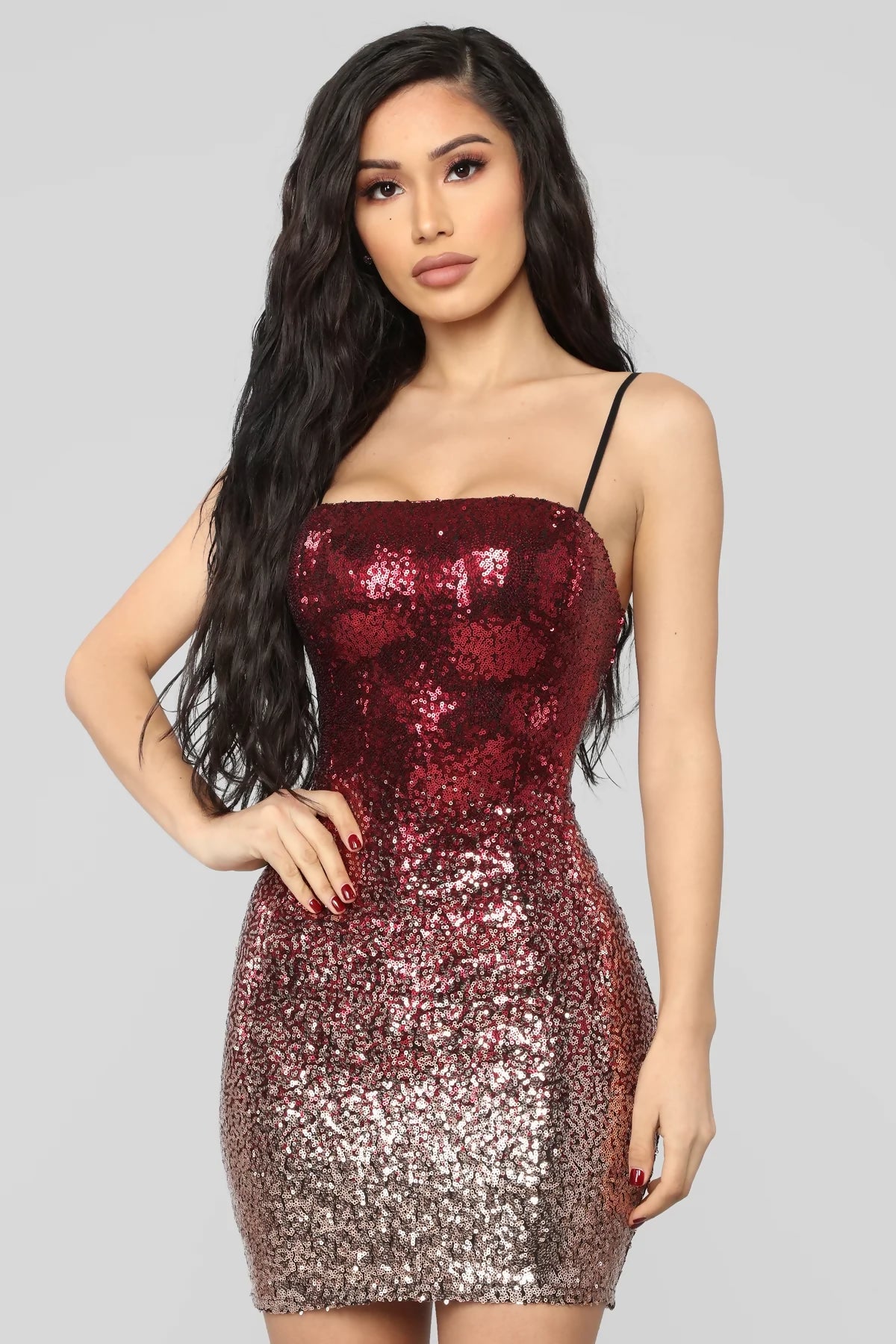 (NEW) Bright Sprinkles Ombré Sequin Mini Dress