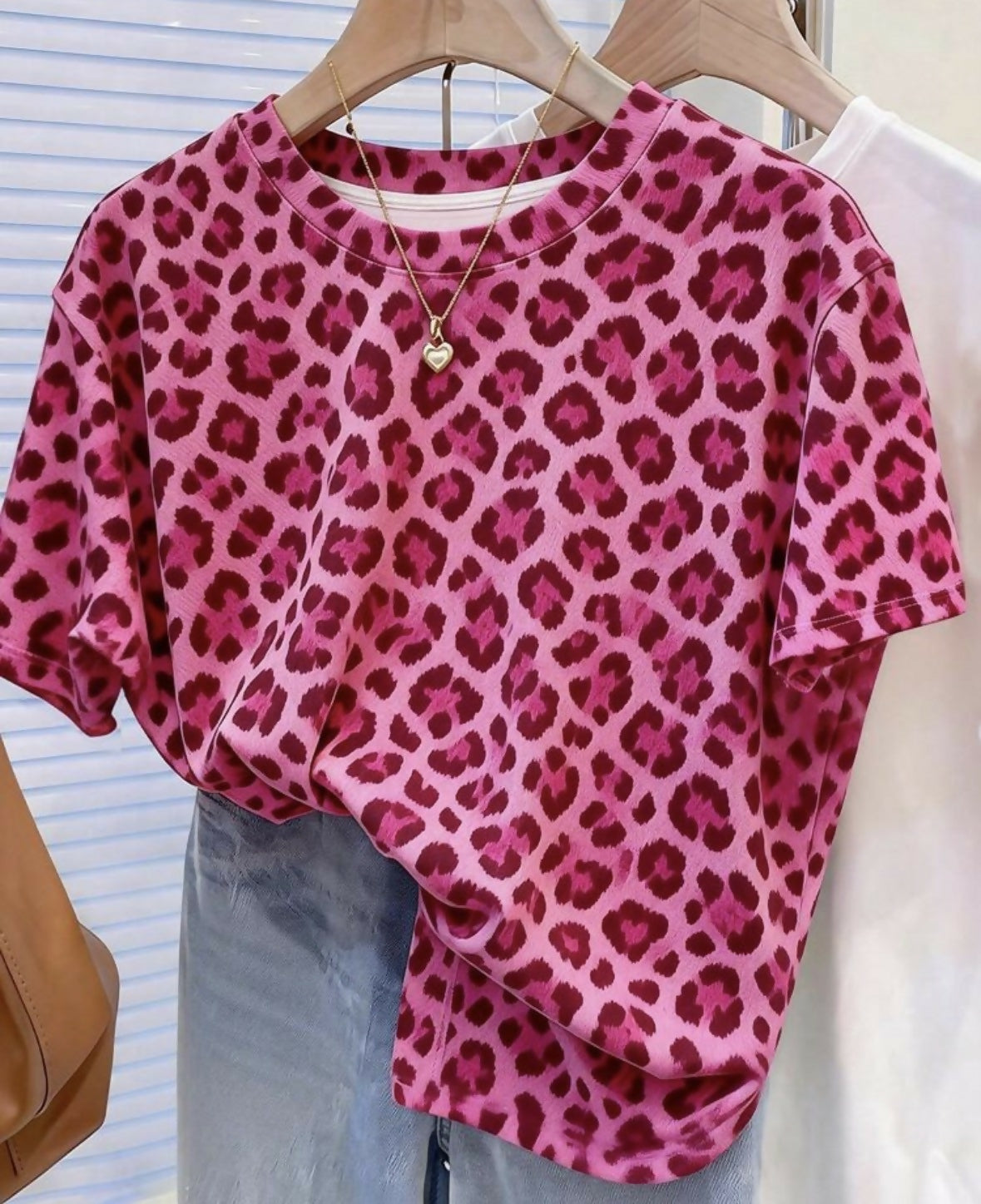 Pink Leopard Print T-Shirt
