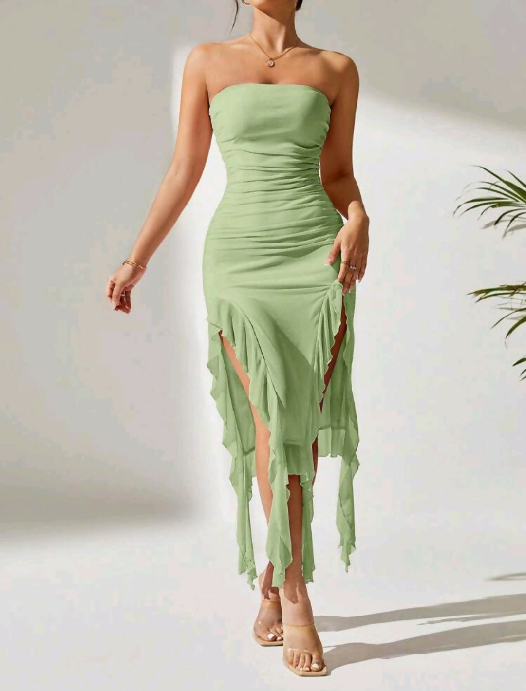 Duffel Asymmetrical Tube Dress