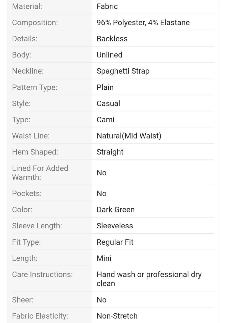 Casual Dark Green Dress