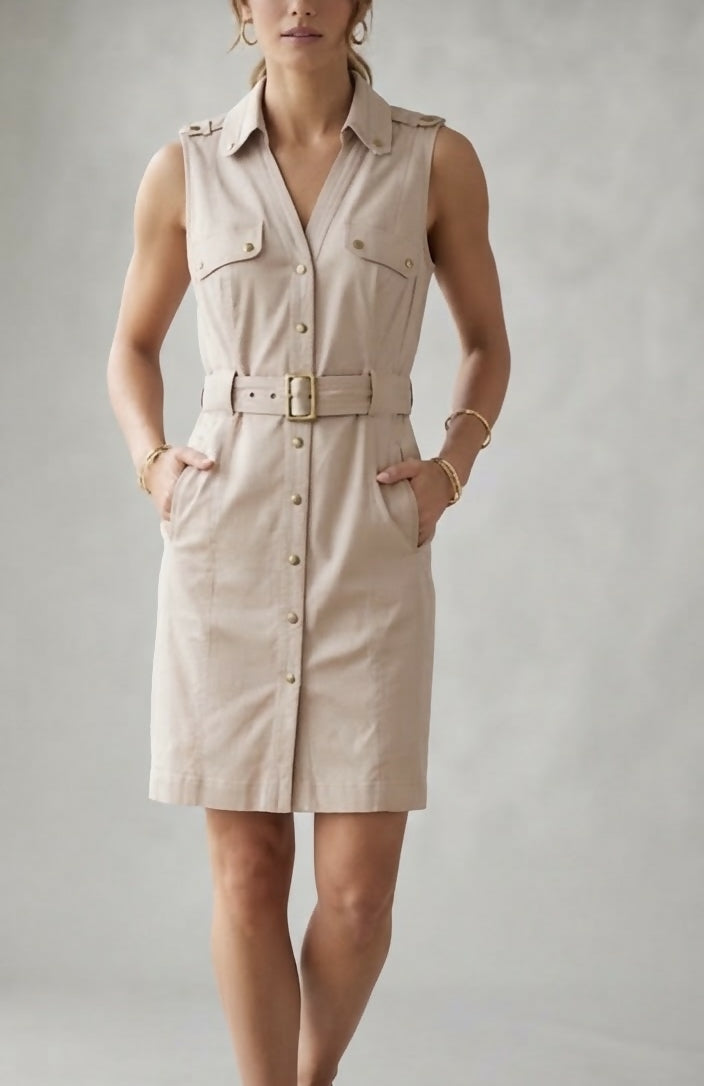 Cream Bottom Up Dress