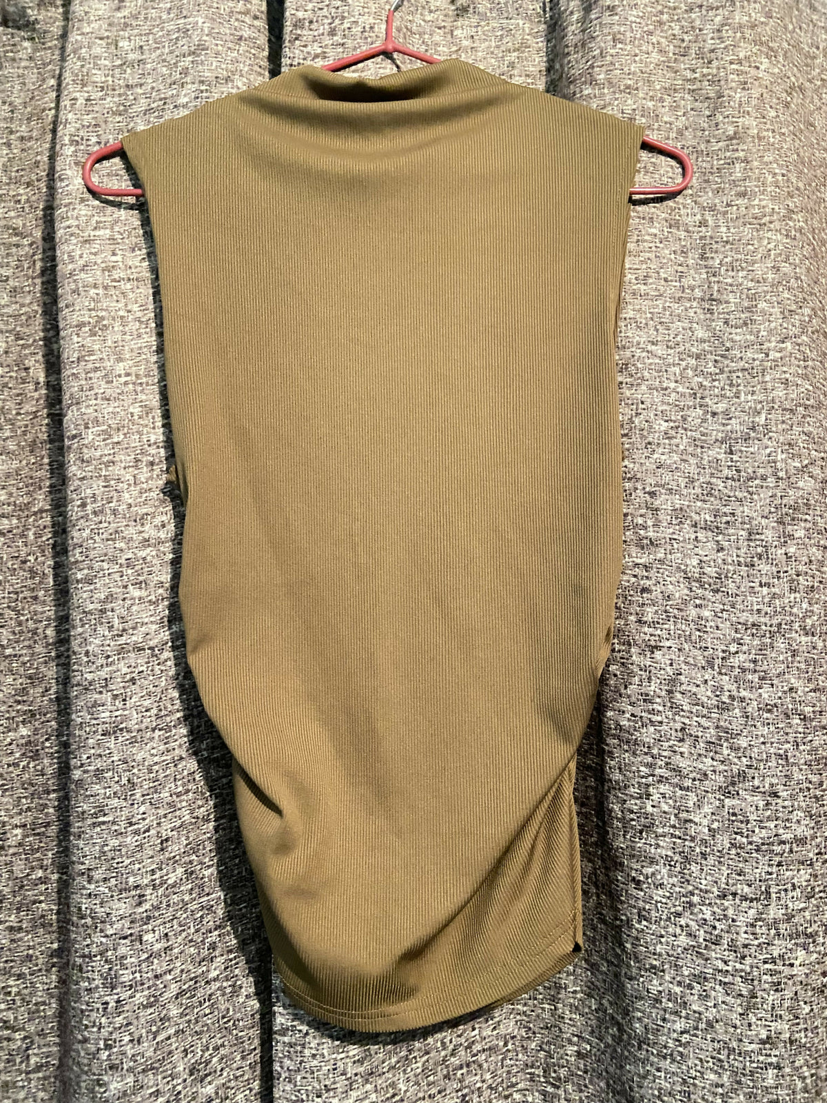 Beige High Neck Blouse