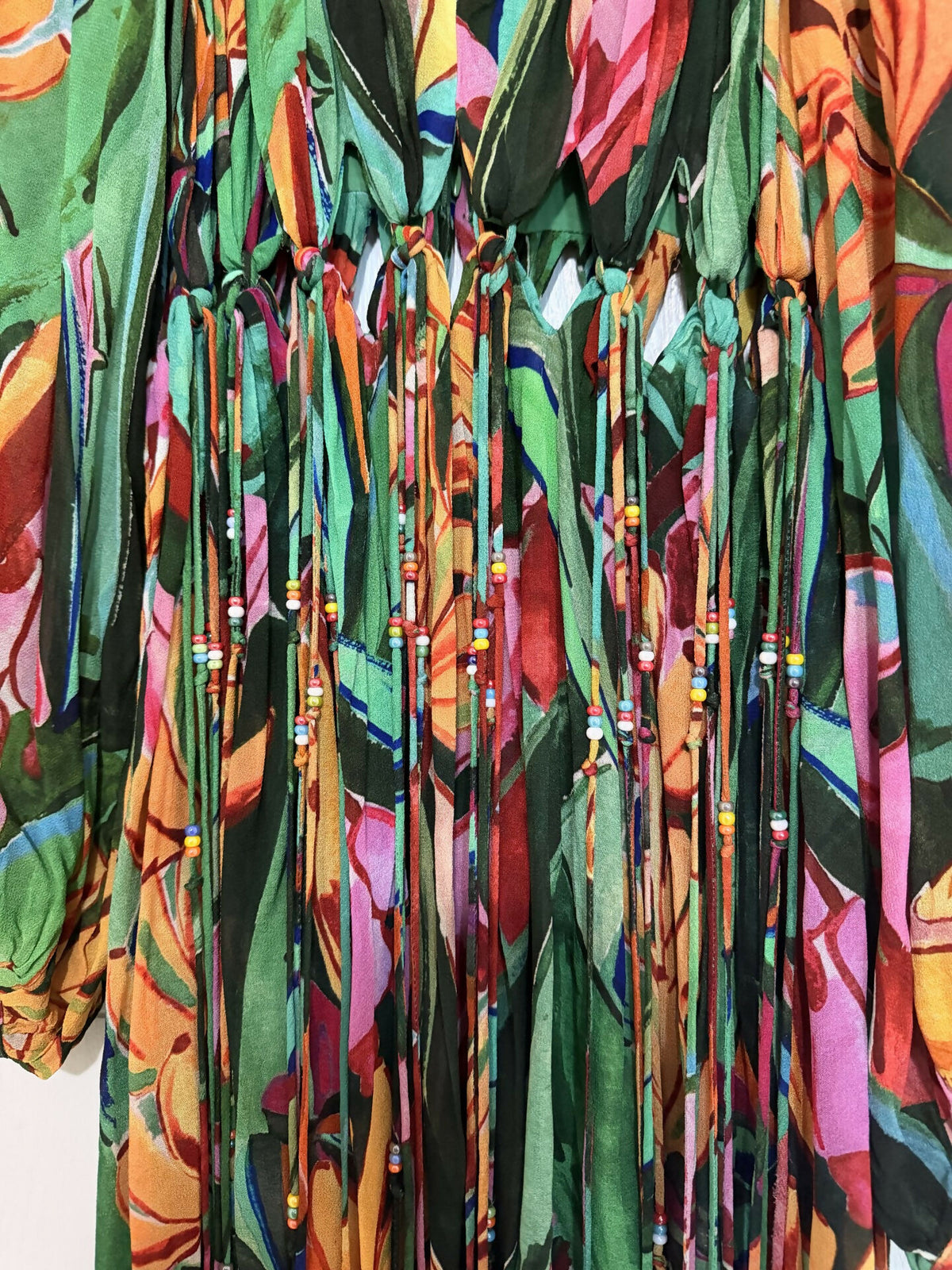 Farm Rio Banana Foliage V Neckline Maxi