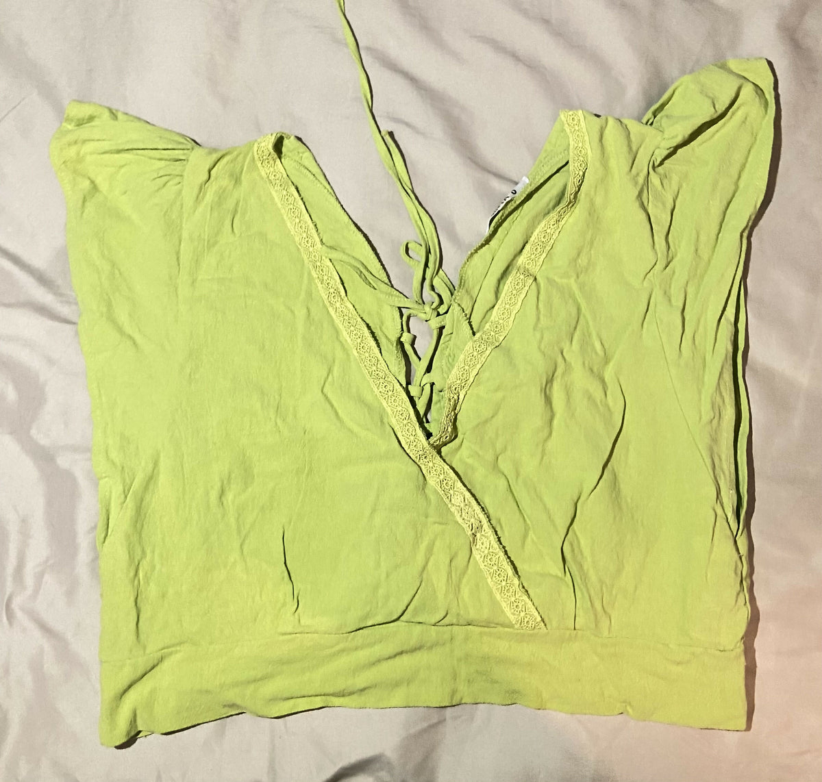 Green Sofia Cropped Blouse