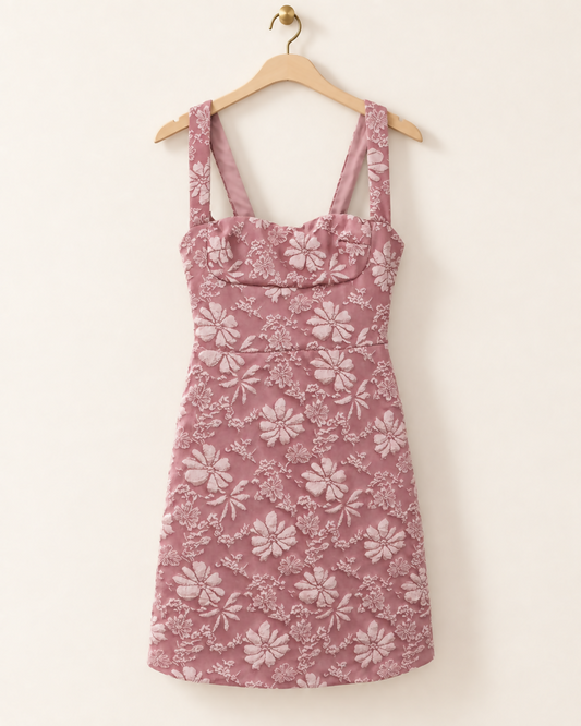 Shein Blush Bouquet Mini Dress
