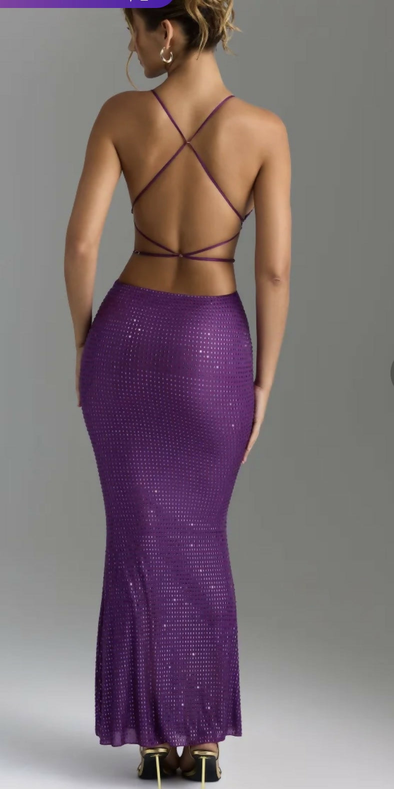 Heavily beaded gown
