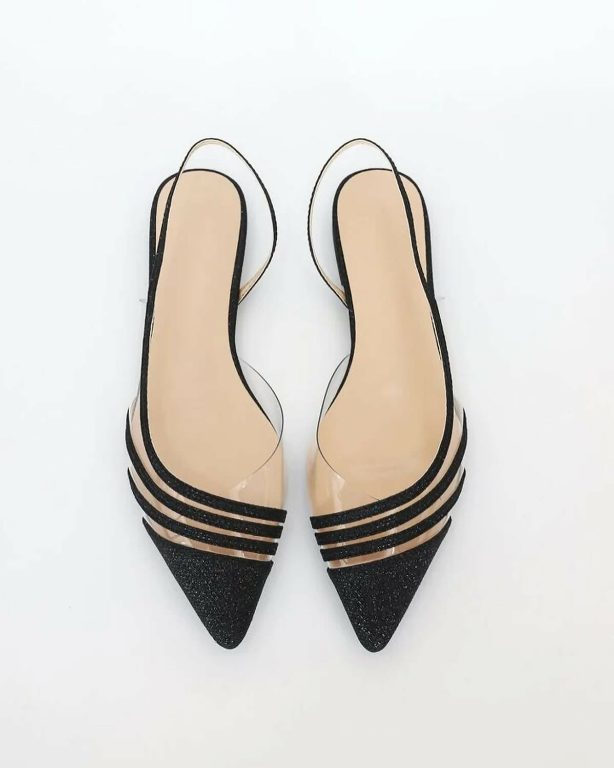 (NEW) Glitter Slingback Flats