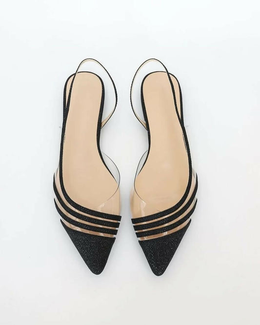 (NEW) Glitter Slingback Flats
