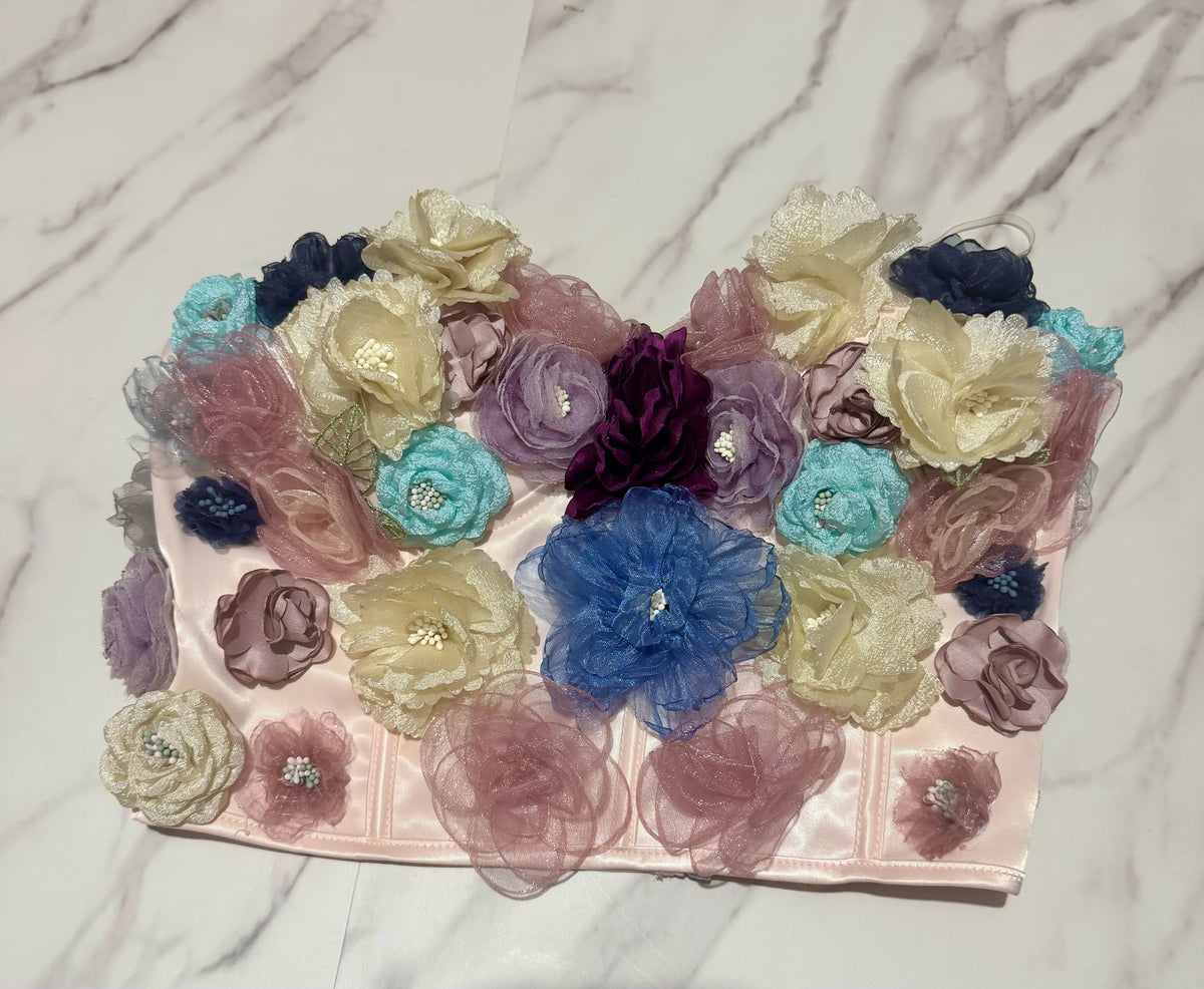 Fashion Nova Ella Strapless Floral Top