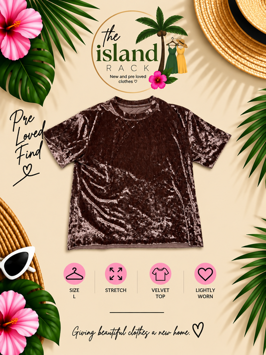 Rose Mauve Velvet T-Shirt