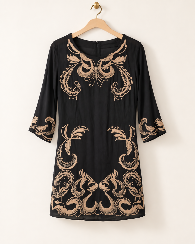 Gilded Evening Tunic Dress