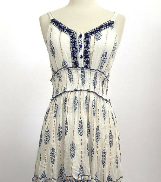 Boho Paisley Gold striped dress