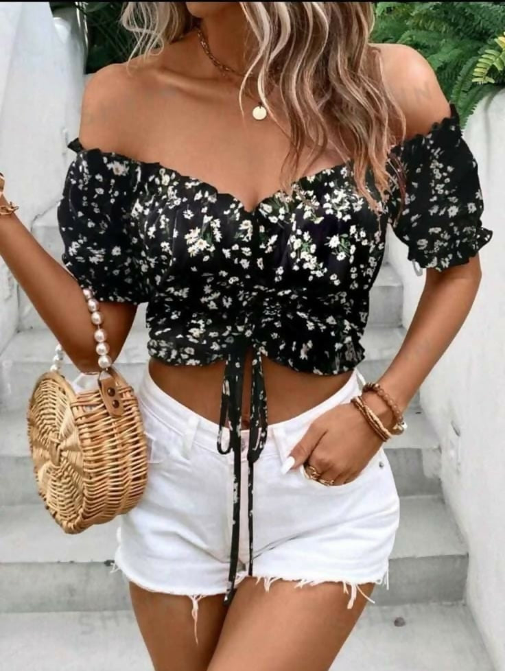 Black crop top