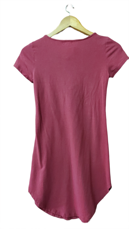 Heart & Hips Maroon Lace-up Casual Dress