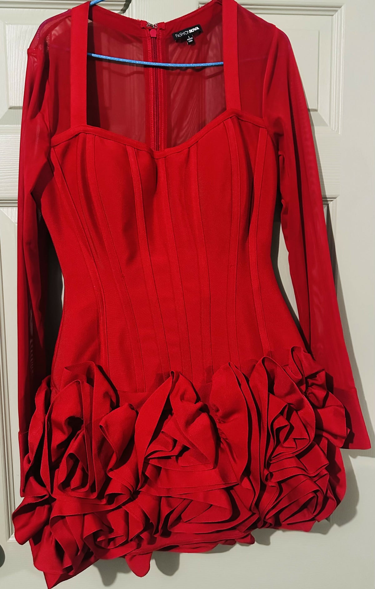Fashion Nova Blessed Beauty Long Sleeve Dress