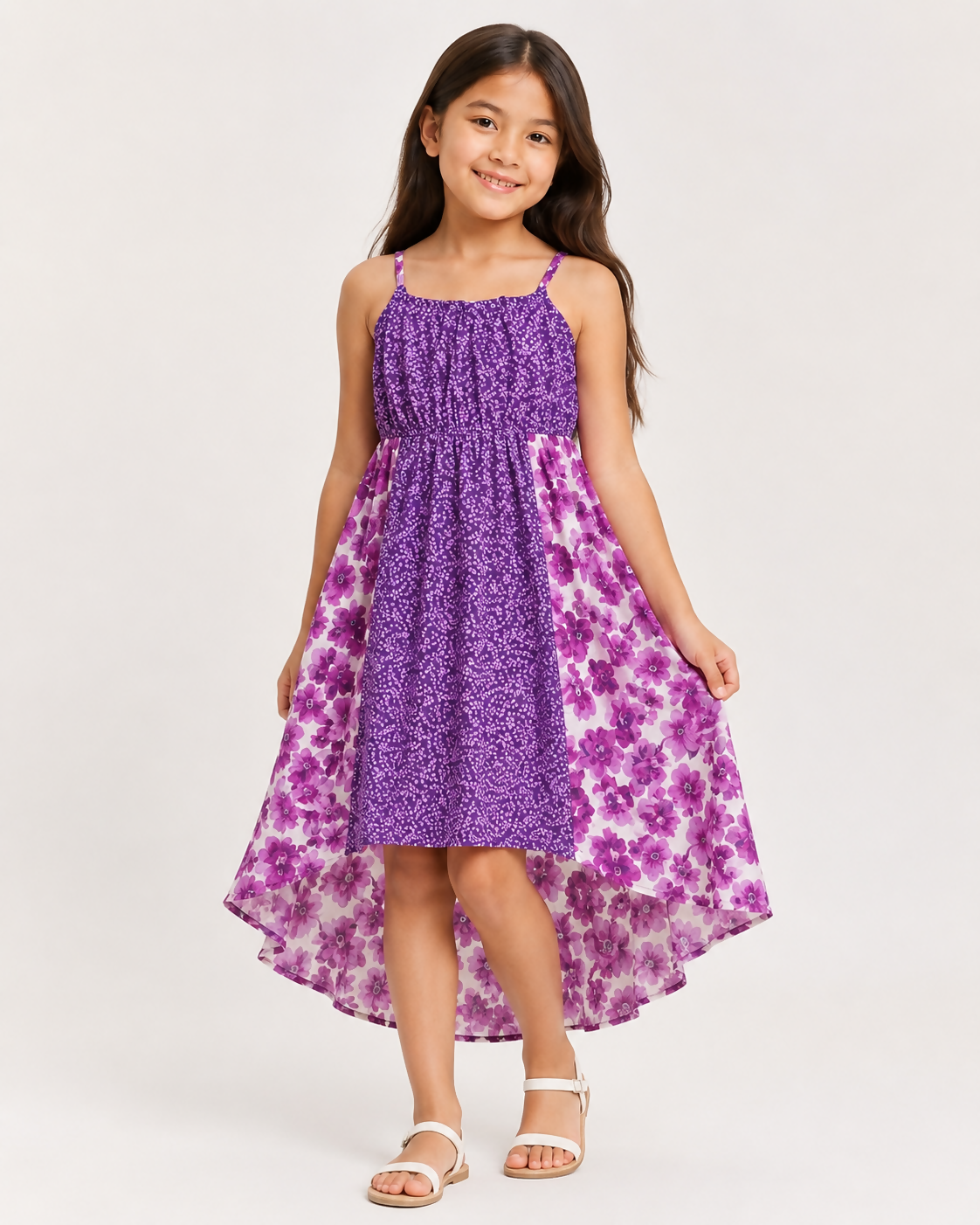 The Children’s Place Purple & Pink Floral Dress