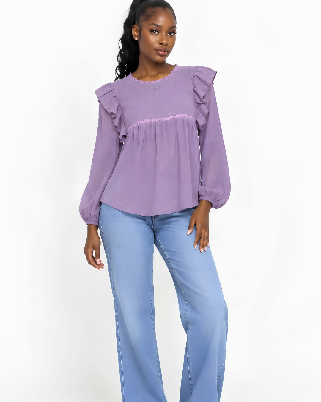 Haute Monde Ruffled Blouse