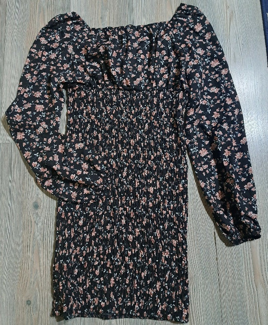 Floral smocked mini dress