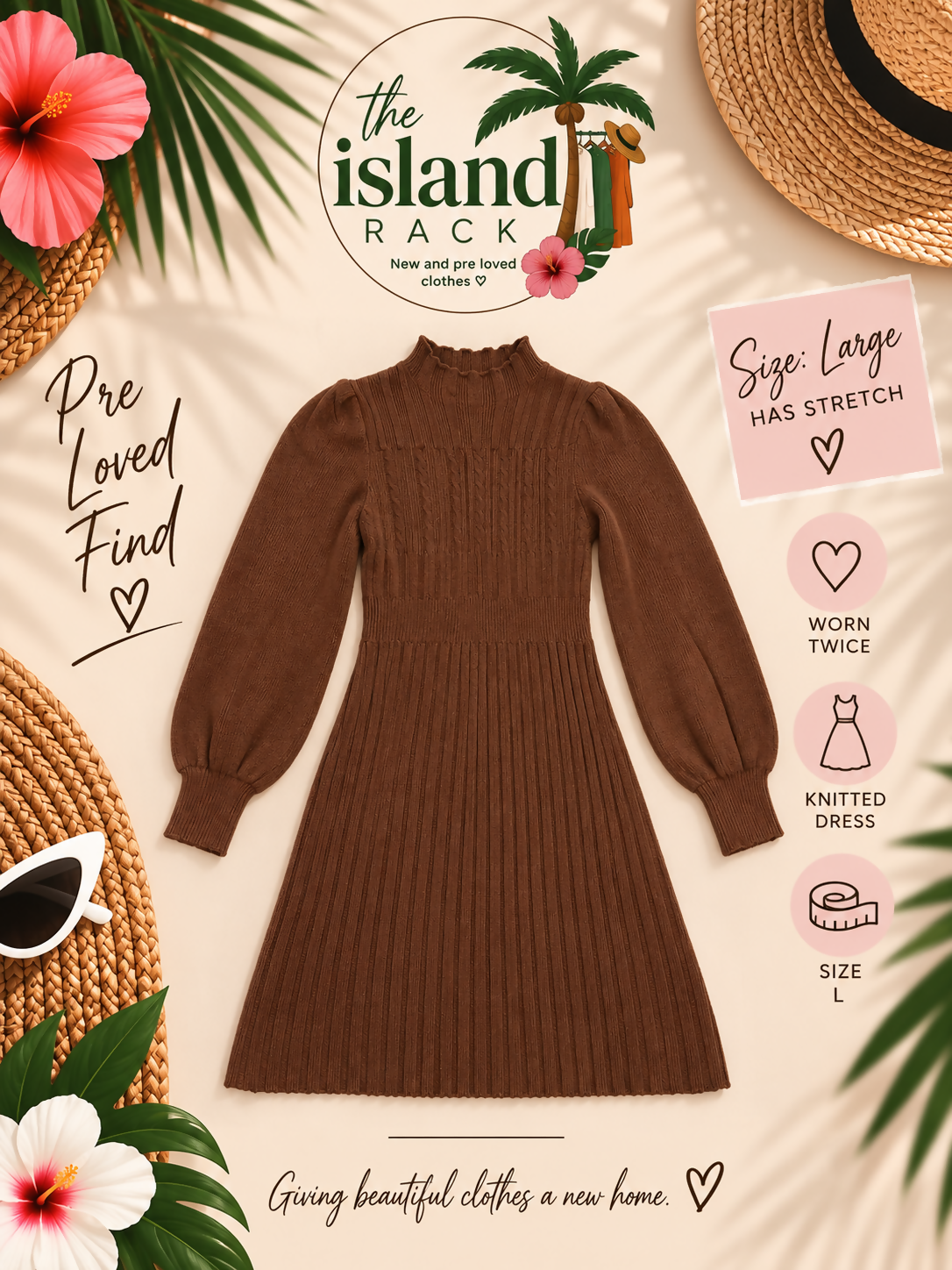 SHEIN Mock Neck Cable Knit Sweater Dress