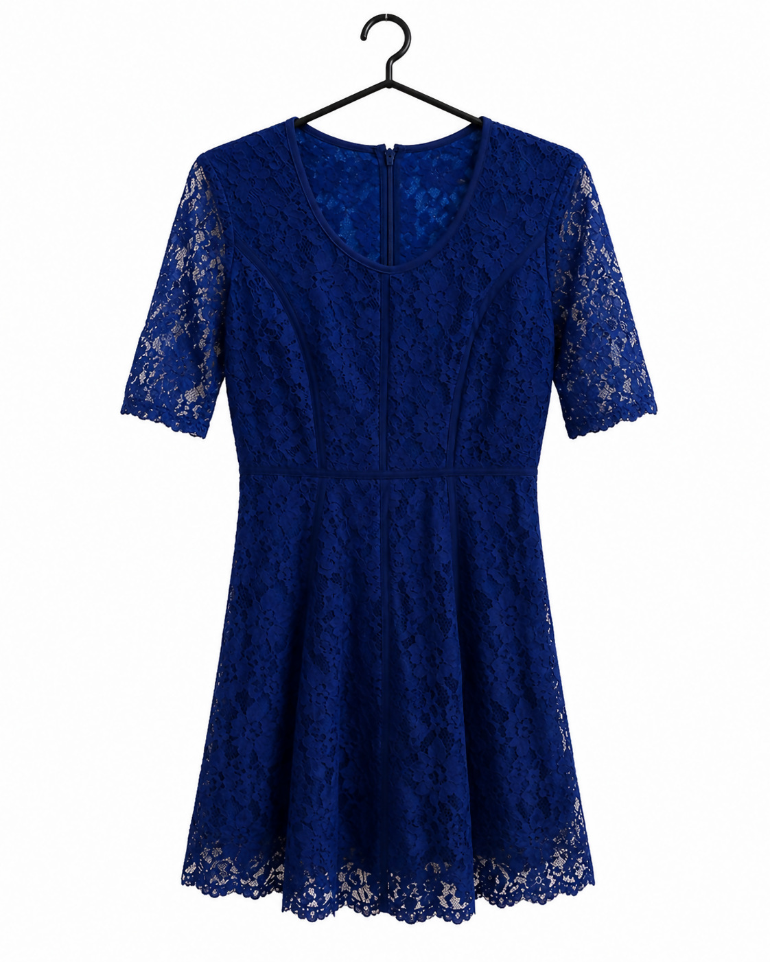 Gabby Skye Royal Blue Lace Fit-and-Flare Dress | Size 6 | Like New