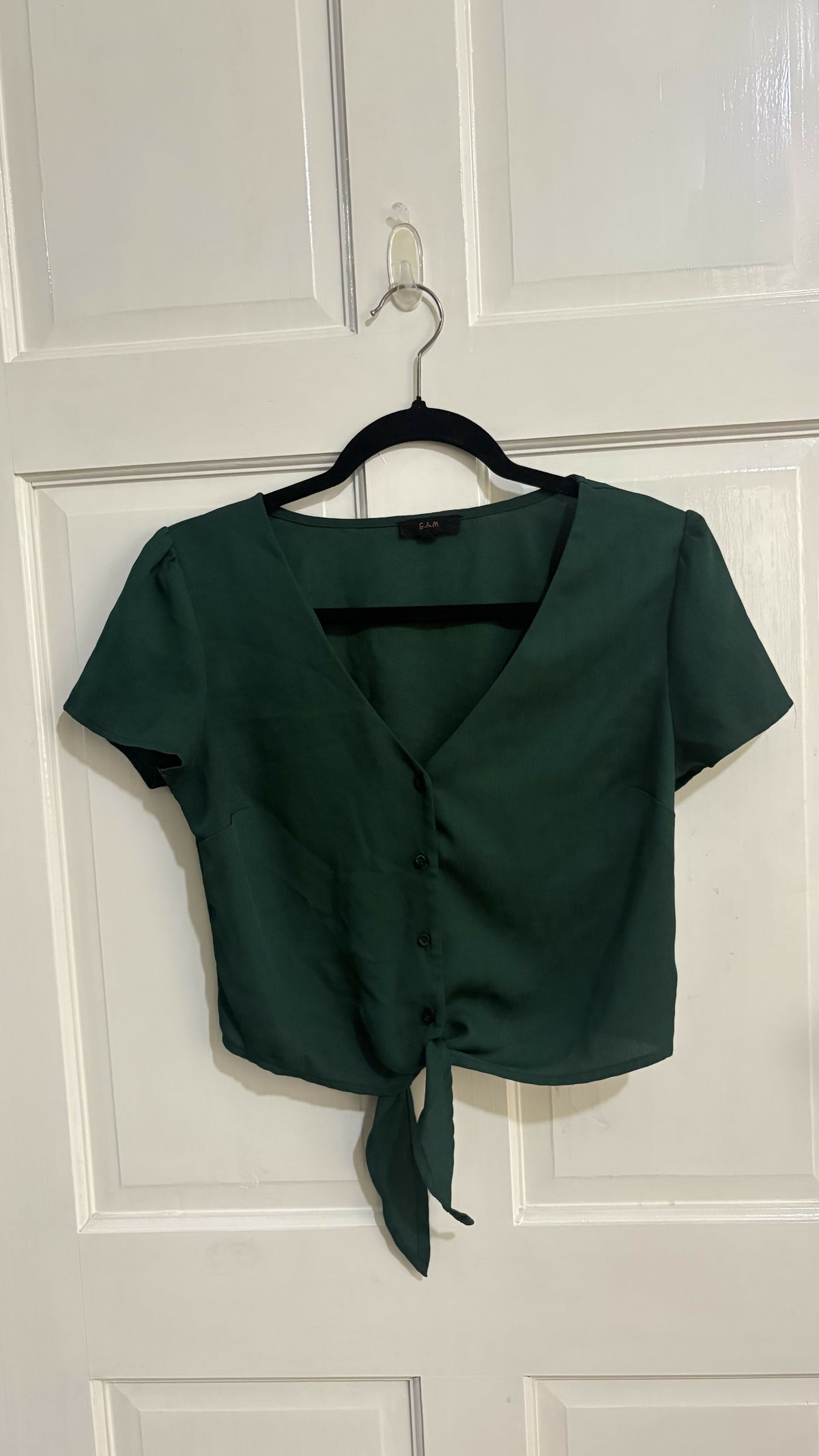 Tie Front Cropped Shirt