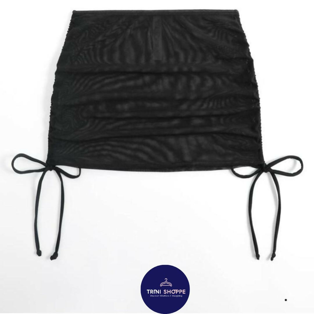 Black Mesh Skirt
