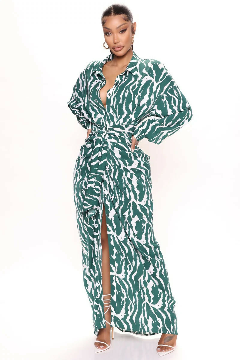 Safari Vibes Printed Maxi Dress