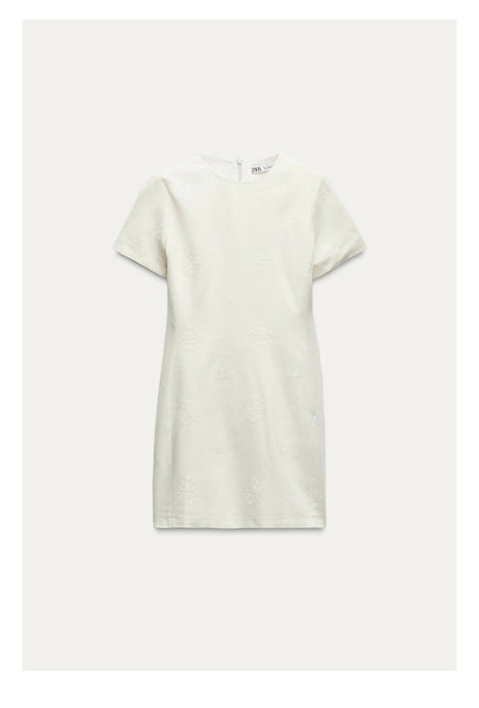 Zara Embroidered Mini Dress