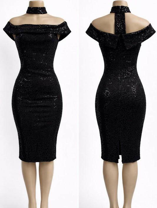 The Evening Icon Black Cocktail Dress