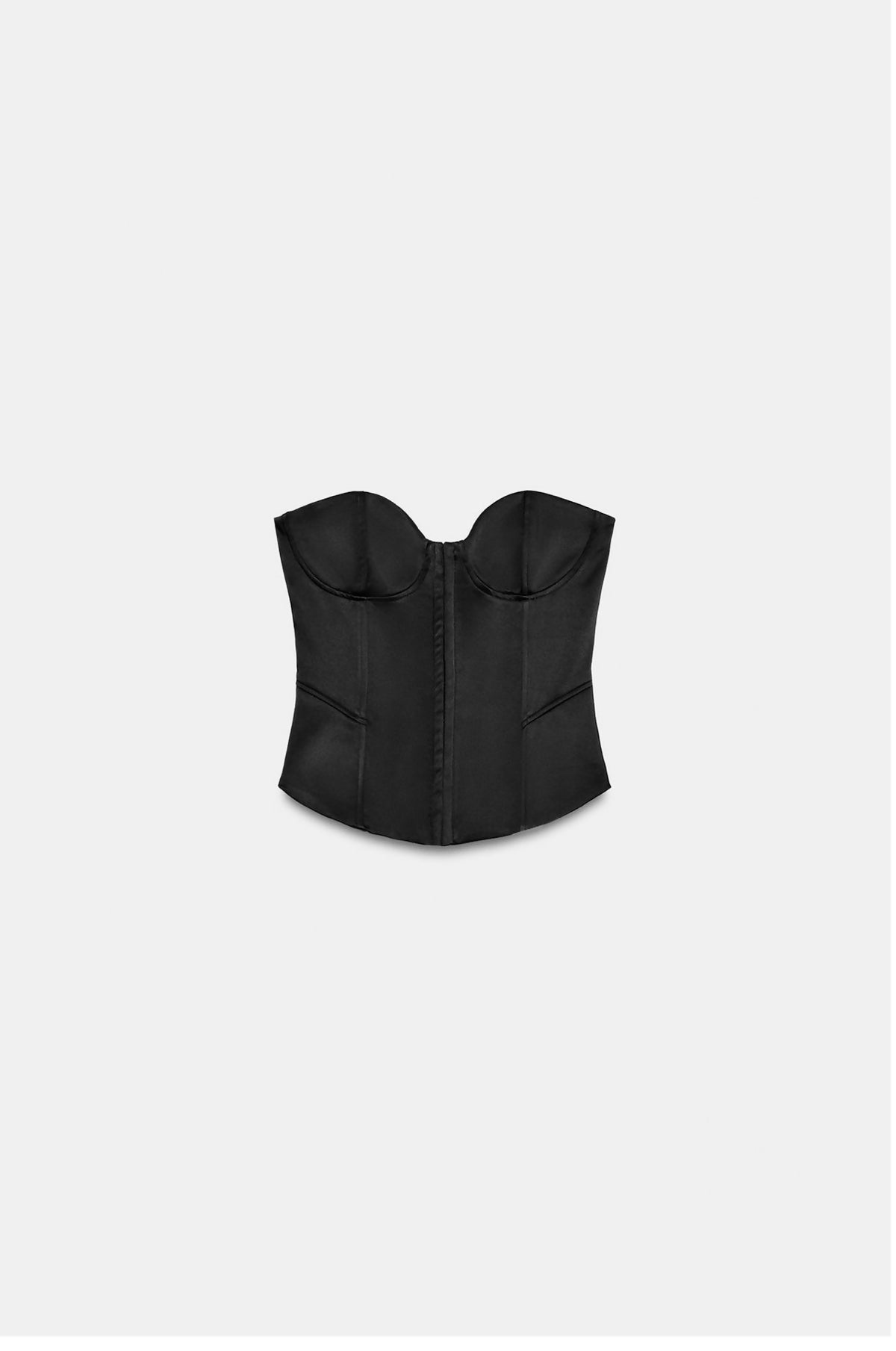 ZARA SATIN EFFECT SWEETHEART CORSET TOP