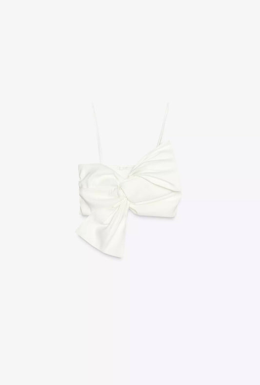 ZARA MAXI BOW CROP TOP