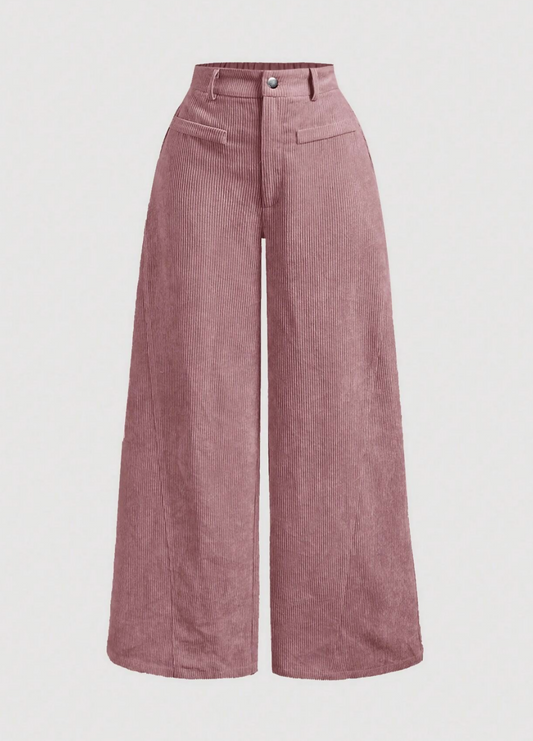 Corduroy Wide-Leg Pants