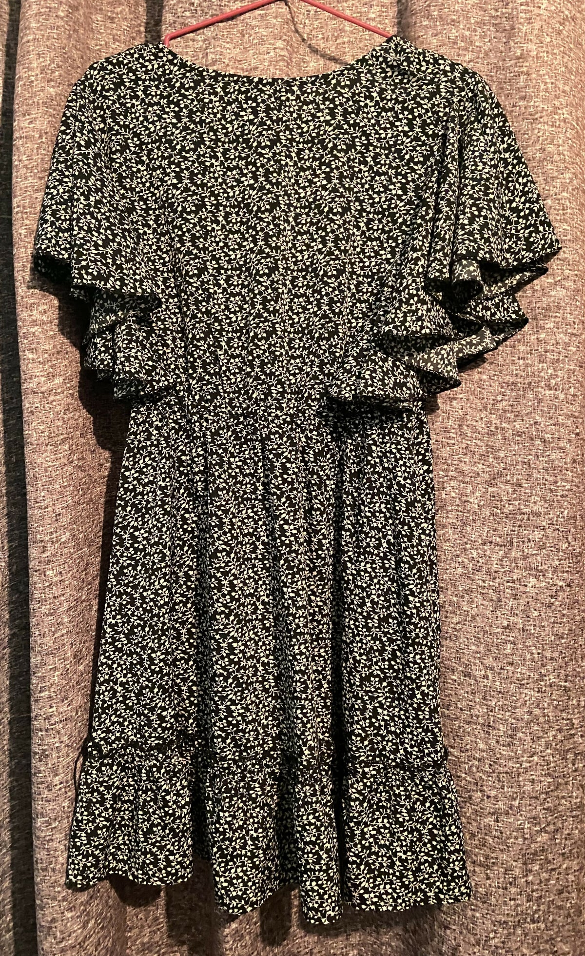 Floral Butterfly Sleeve Dress