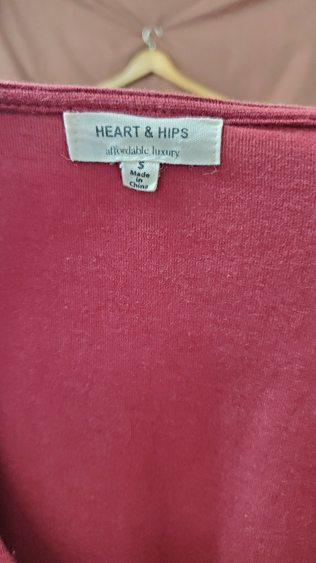 Heart & Hips Maroon Lace-up Casual Dress