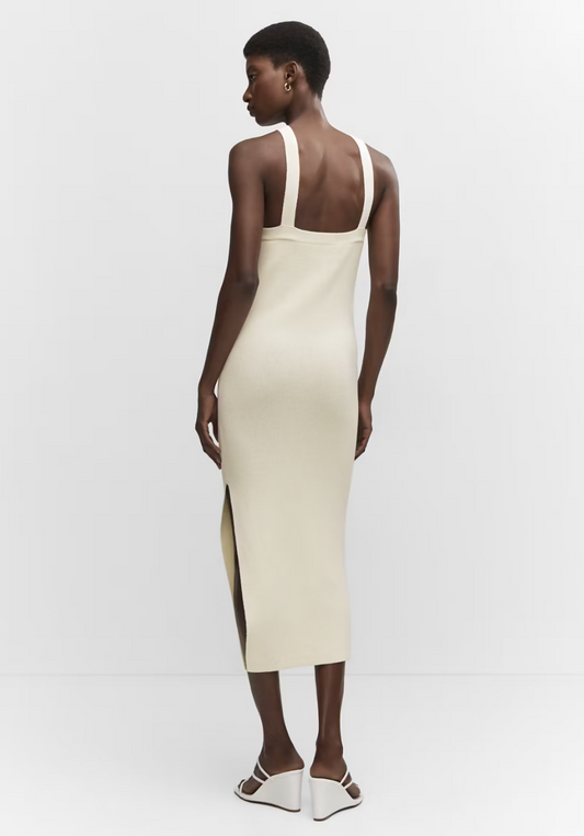 Mango Hoop-Detail Knitted Dress