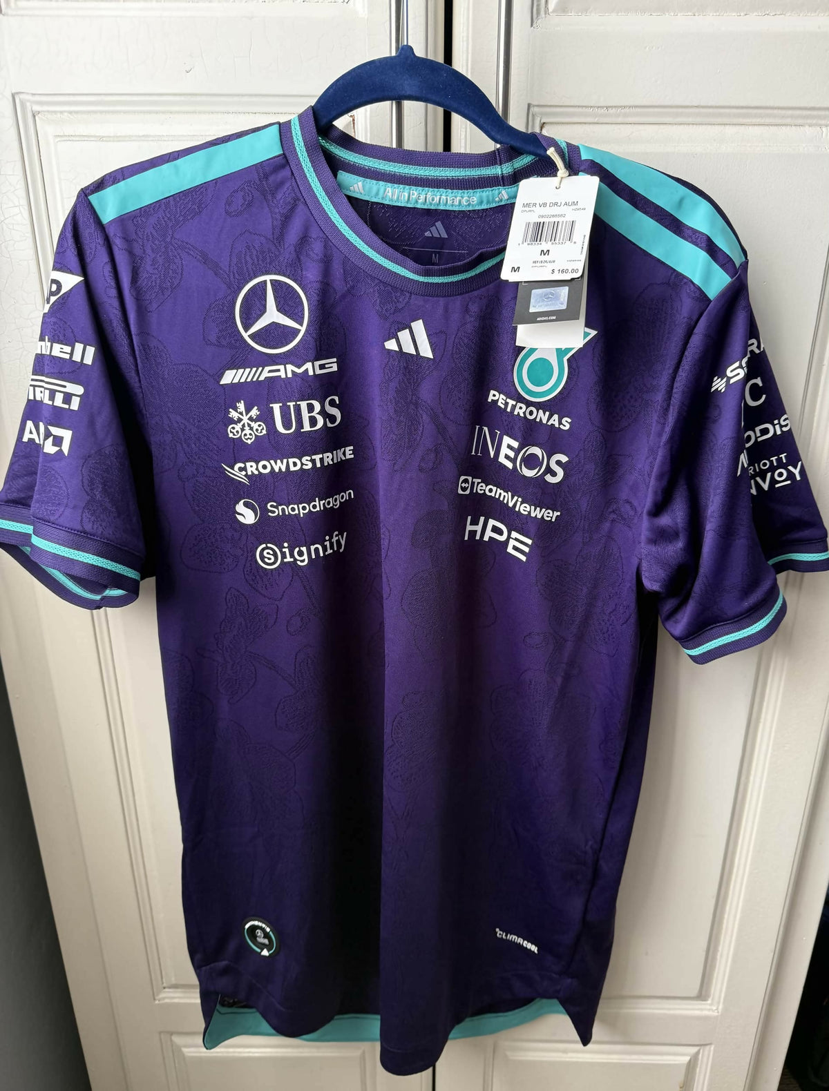 Men's 2026 Mercedes Vanda Bloom Authentic Driver Tee Purple