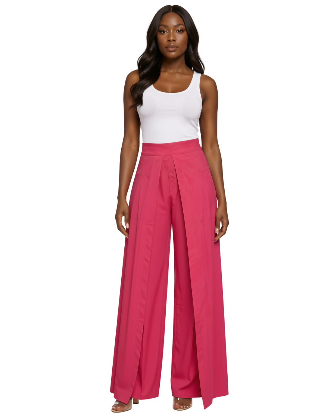 Open Split Palazzo Crossover Pants