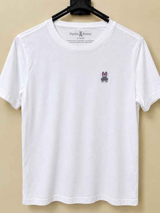 Psycho Bunny Boys’ White T-Shirt – L (14–16)