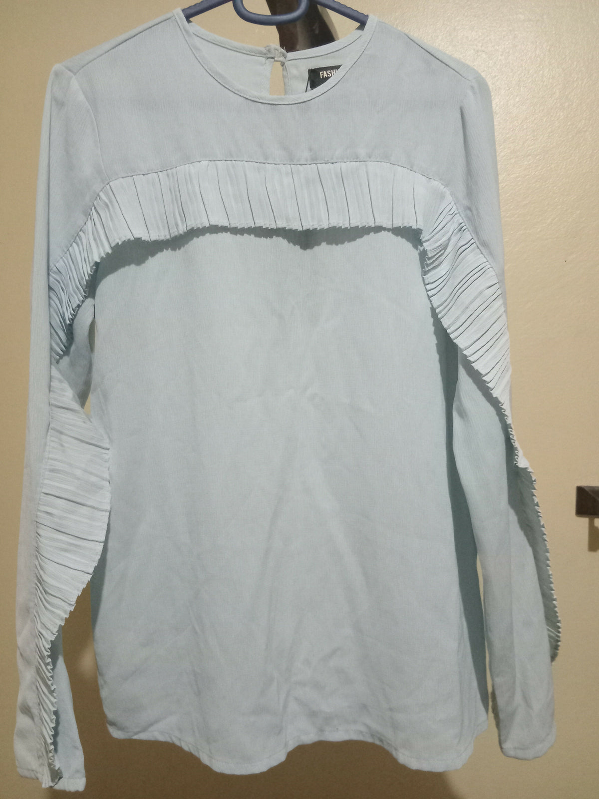Baby Blue Work Top Fashion Union