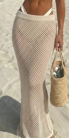 Knit Long Beach Skirt