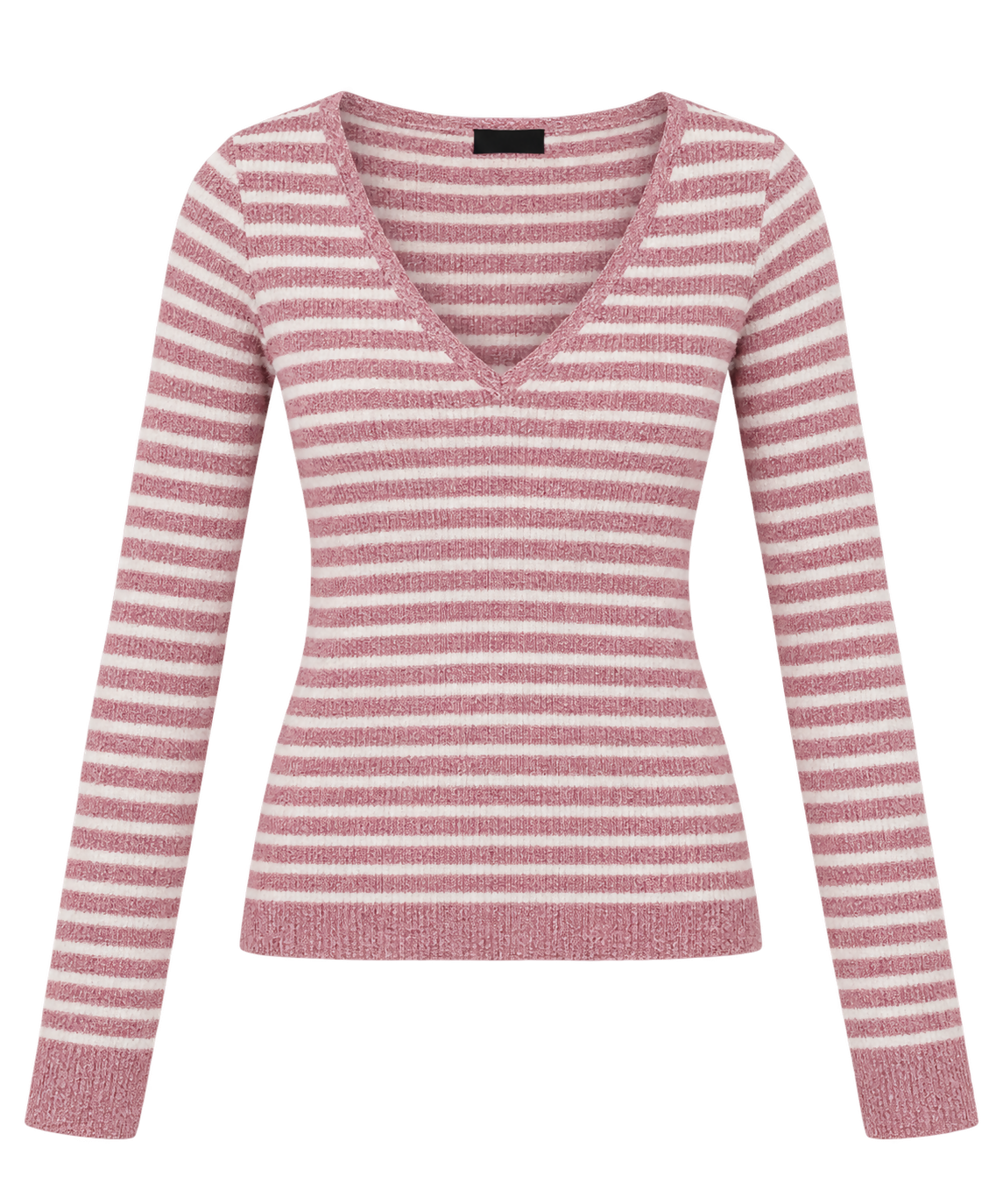 Pink and White Striped Sweater