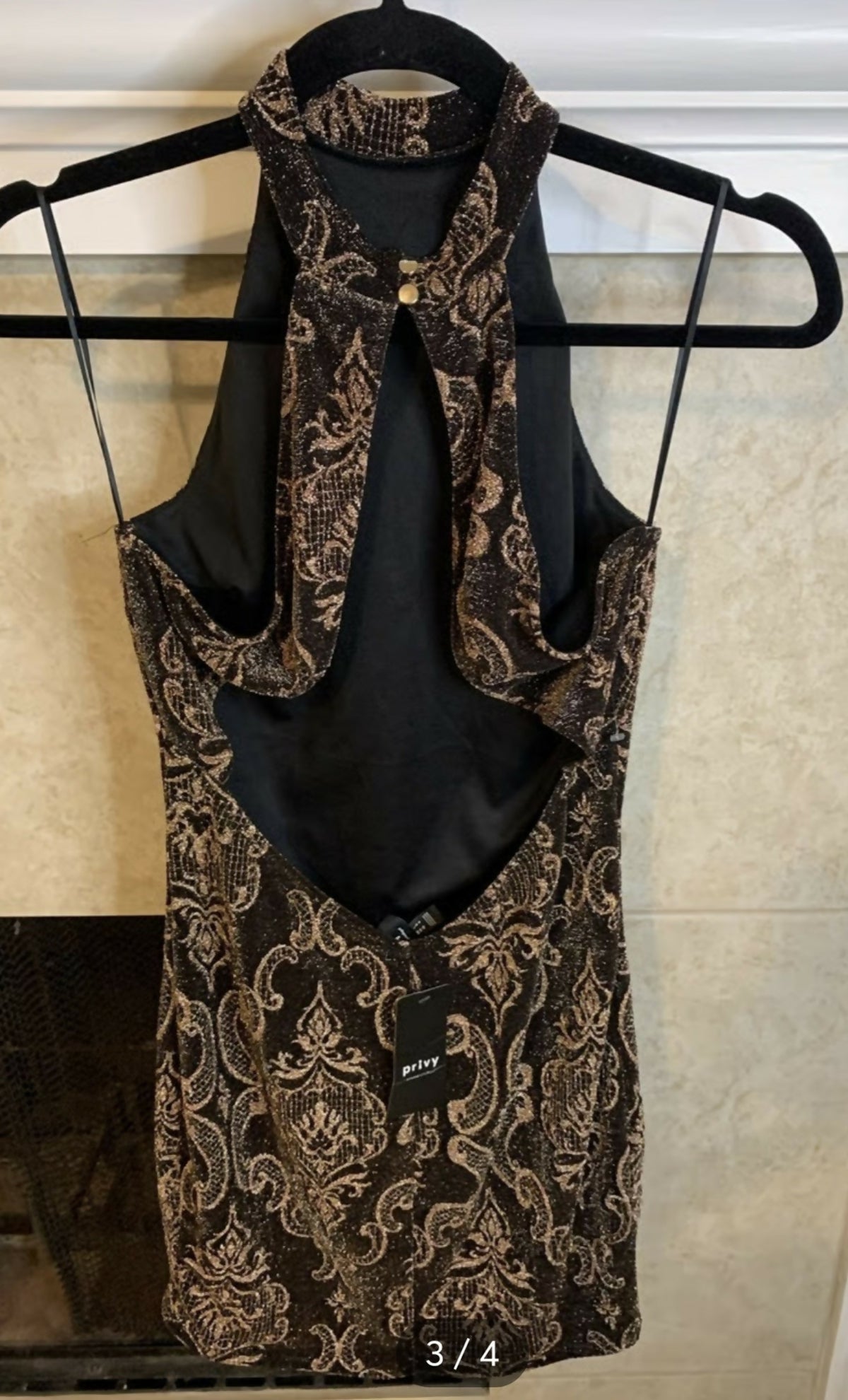 Privy bronze and brown dress