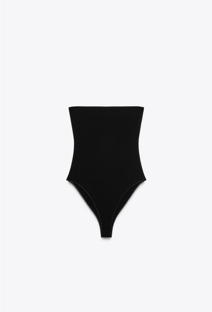 ZARA STRETCH BANDEAU BODYSUIT