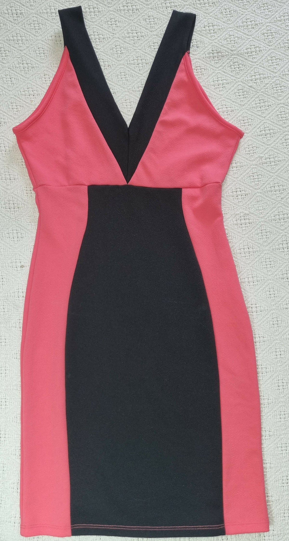 Bodycon Black and Pink Dress