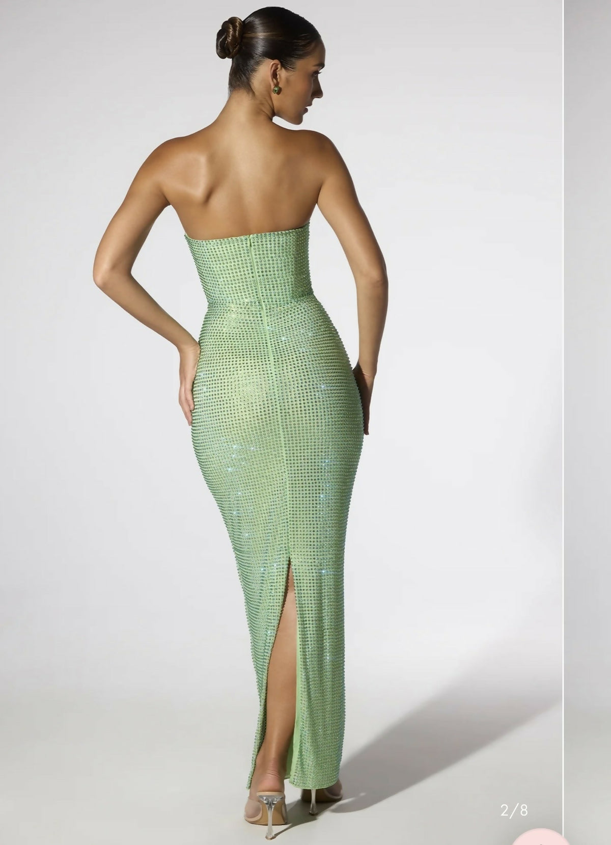Embellished Strapless Gown